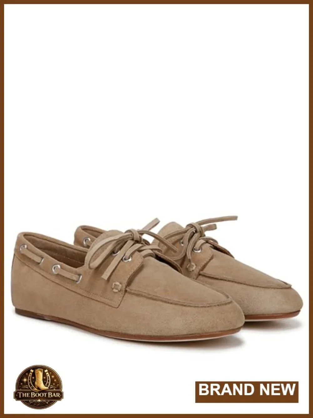 Suede Boat Shoes with Leather Insole and Moc Toe Design